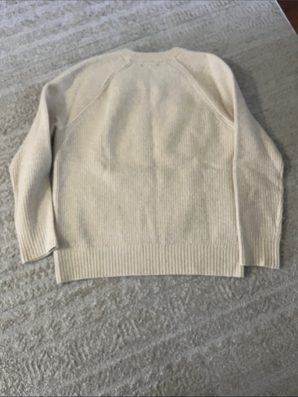 Banana Republic Italian Wool Cream Crewneck Sweater Large - Picture 7 of 7